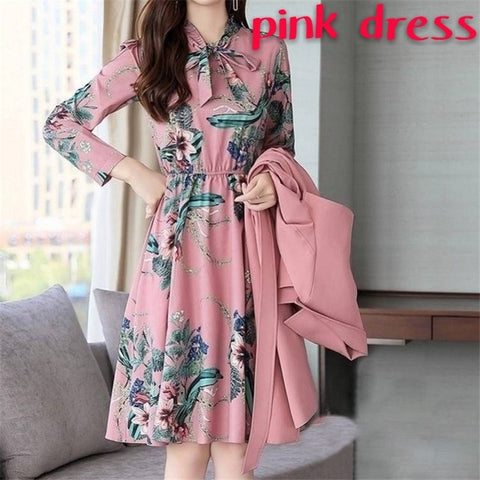 Image of Spring Autumn Trench Coat Slim OL Ladies Trench Coat Women Dress Women Windbreakers Plus Size Two Pieces Women Sets Trench Coats